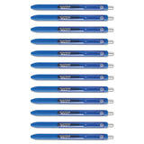 Inkjoy Retractable Gel Pen, Micro 0.5mm, Blue Ink-barrel, Dozen