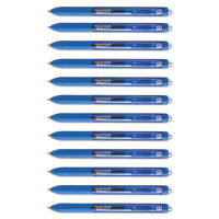 Inkjoy Retractable Gel Pen, Micro 0.5mm, Blue Ink-barrel, Dozen