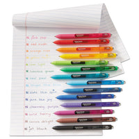 Inkjoy Retractable Gel Pen, Medium 0.7mm, Black Ink-barrel, 36-pack