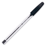 Inkjoy 50st Stick Ballpoint Pen, Medium 1mm, Black Ink, Clear Barrel, Dozen