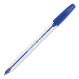 Inkjoy 50st Stick Ballpoint Pen, 1mm, Blue Ink, White-blue Barrel, 60-pack