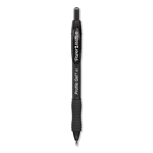 Profile Retractable Gel Pen, Medium 0.7 Mm, Black Ink, Translucent Black Barrel, 36-pack