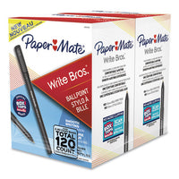 Write Bros. Stick Ballpoint Pen, Medium 1 Mm, Black Ink-barrel, 120-pack
