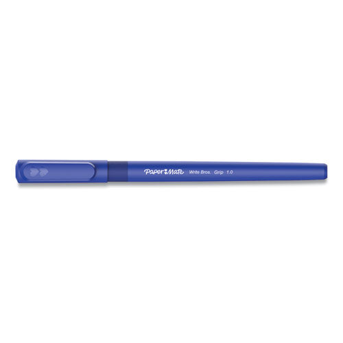 Write Bros. Grip Ballpoint Pen, Medium, 1 Mm, Blue Ink-barrel, Dozen