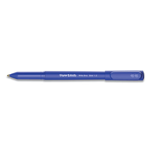Write Bros. Ballpoint Pen, Bold 1.2 Mm, Blue Ink-barrel, Dozen