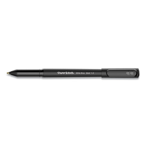 Write Bros. Ballpoint Pen, Bold 1.2 Mm, Black Ink-barrel, Dozen