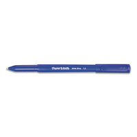 Write Bros. Stick Ballpoint Pen, Medium 1mm, Blue Ink-barrel, Dozen