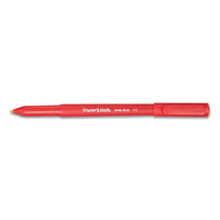 Write Bros. Stick Ballpoint Pen, Medium 1mm, Red Ink-barrel, Dozen