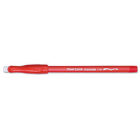 Eraser Mate Stick Ballpoint Pen, Medium 1mm, Red Ink-barrel, Dozen