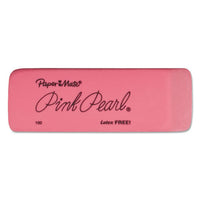 Pink Pearl Eraser, Rectangular, Medium, Elastomer, 3-pack