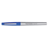 Flair Felt Tip Stick Porous Point Marker Pen, 0.4mm, Black Ink-barrel, Dozen