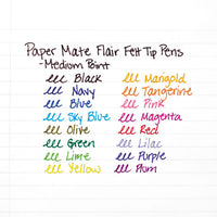 Point Guard Flair Stick Porous Point Pen, Medium 0.7mm, Black Ink-barrel, Dozen
