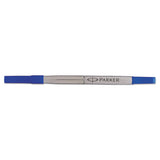 Refill For Parker Roller Ball Pens, Medium Point, Blue Ink