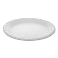 Unlaminated Foam Dinnerware, Plate, 9" Diameter, White, 500-carton