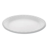 Unlaminated Foam Dinnerware, Plate, 9" Diameter, White, 500-carton