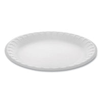Unlaminated Foam Dinnerware, Plate, 9" Diameter, White, 500-carton