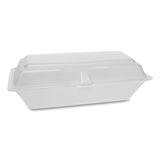 Foam Hinged Lid Containers, Single Tab Lock Hoagie, 9.75 X 5 X 3.25, 1-compartment, White, 560-carton