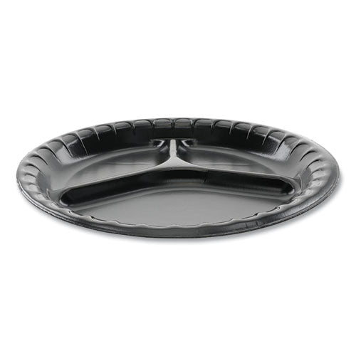 Laminated Foam Dinnerware, Plate, 10.25" Diameter, Black, 540-carton