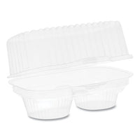 Clearview Bakery Cupcake Container, 2-compartment, 6.75 X 4 X 4, Clear, 100-carton