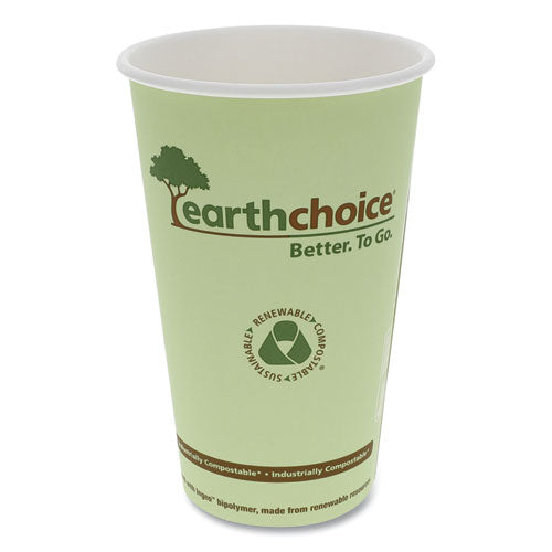 Earthchoice Hot Cups, 16 Oz, Green, 1,000-carton