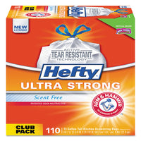 Ultra Strong Tall Kitchen And Trash Bags, 30 Gal, 1.1 Mil, 30" X 33", Black, 222-carton