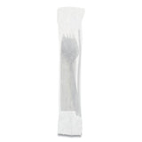 Fieldware Polypropylene Cutlery Kit, Spork, 10 X 8 Napkin, Standard Straw, Mediumweight, White, 1,000-carton