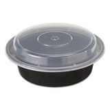 Versatainers, 1-comp, Black-clear, 24oz, 7"dia, 150-carton