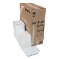Newspring Versatainer Microwavable Containers, Rectangular, 16 Oz, 5 X 7.25 X 2, White/clear, Plastic, 150/carton