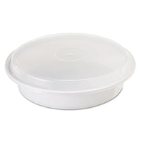 Versatainers, 1-comp, Black-clear, 48oz, 9"dia, 150-carton