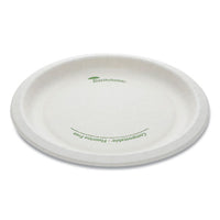 Earthchoice Pressware Compostable Dinnerware, Plate, 9" Diameter, White, 450-carton