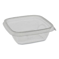 Earthchoice Recycled Pet Square Base Salad Containers, 5 X 5 X 1.63, 12 Oz, Clear, 504-carton