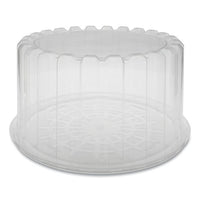 Round Showcake 2-part Cake Container, Deep 8" Cake Container, 9.25" Diameter X 5"h, Clear, 100-carton