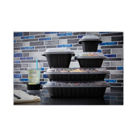 Earth Choice Entrée2go Takeout Containers, 48 Oz, 11.75 X 8.75 X 1.61, Black, 200-carton