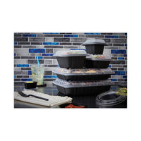 Earth Choice Entrée2go Takeout Containers, 12 Oz, 5.65 X 4.25 X 2.57, Black, 600-carton