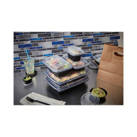 Earth Choice Entrée2go Takeout Vented Lid, 5.65 X 4.25 X 0.93, Clear, 600-carton