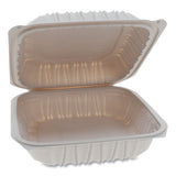 Vented Microwavable Hinged-lid Takeout Container, 8.5 X 8.5 X 3.1, 1-compartment, White, 146-carton