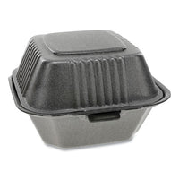 Smartlock Foam Hinged Containers, Sandwich, 5.75 X 5.75 X 3.25, 1-compartment, Black, 504-carton