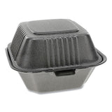 Smartlock Foam Hinged Containers, Sandwich, 5.75 X 5.75 X 3.25, 1-compartment, Black, 504-carton