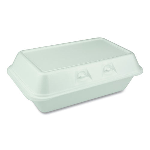 Smartlock Foam Hinged Containers, Medium, 8.75 X 5.5 X 3, 1-compartment, White, 220-carton