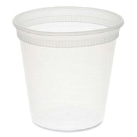 Newspring Delitainer Microwavable Container, 24 Oz, 4.55 X 4.55 X 4.35, Clear, Plastic, 480/carton