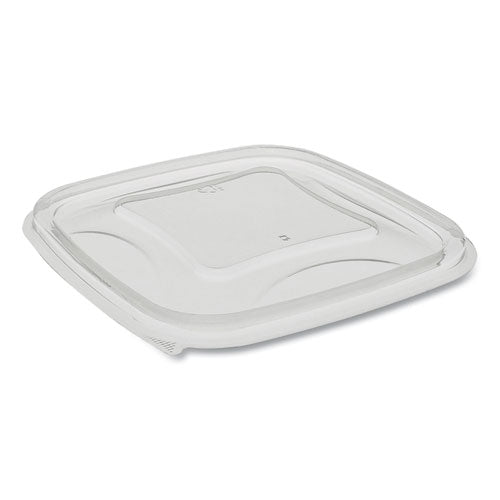 Earthchoice Recycled Plastic Square Flat Lids, 5.5 X 5.5 X 0.75, Clear, 504-carton