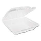 Foam Hinged Lid Containers, Dual Tab Lock Economy, 9.13 X 9 X 3.25, 1-compartment, White, 150-carton