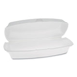 Foam Hinged Lid Containers, Single Tab Lock Hot Dog, 7.25 X 3 X 2, 1-compartment, White, 504-carton