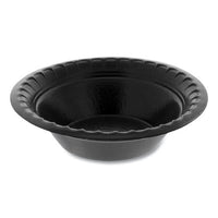 Placesetter Deluxe Laminated Foam Dinnerware, Bowl, 4 Oz, Black 1,250/carton