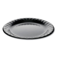 Laminated Foam Dinnerware, Plate, 9" Diameter, Black, 500-carton