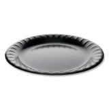 Laminated Foam Dinnerware, Plate, 9" Diameter, Black, 500-carton