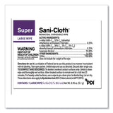 Super Sani-cloth Individually Wrapped Germicidal Disposable Wipes, Large, 5 X 8, Unscented, White, 50-pack