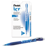 Icy Mechanical Pencil, 0.5 Mm, Hb (#2.5), Black Lead, Transparent Smoke Barrel, 24-pack