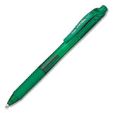 Energel-x Gel Pen, Retractable, Medium 0.7 Mm, Green Ink, Green Barrel, Dozen
