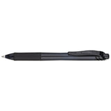 Energel-x Retractable Gel Pen, 1 Mm Metal Tip, Black Ink, Smoke Barrel, Dozen
